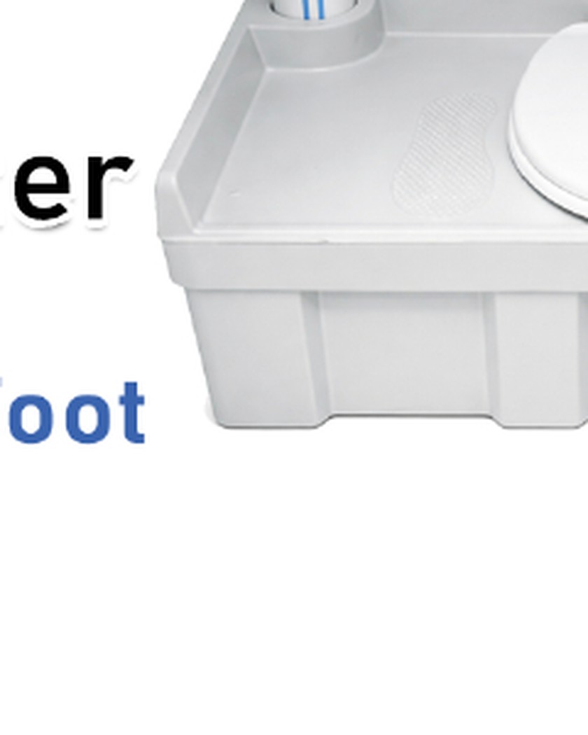 Portable toilet Model 2040F septic tank and toilet seat detail