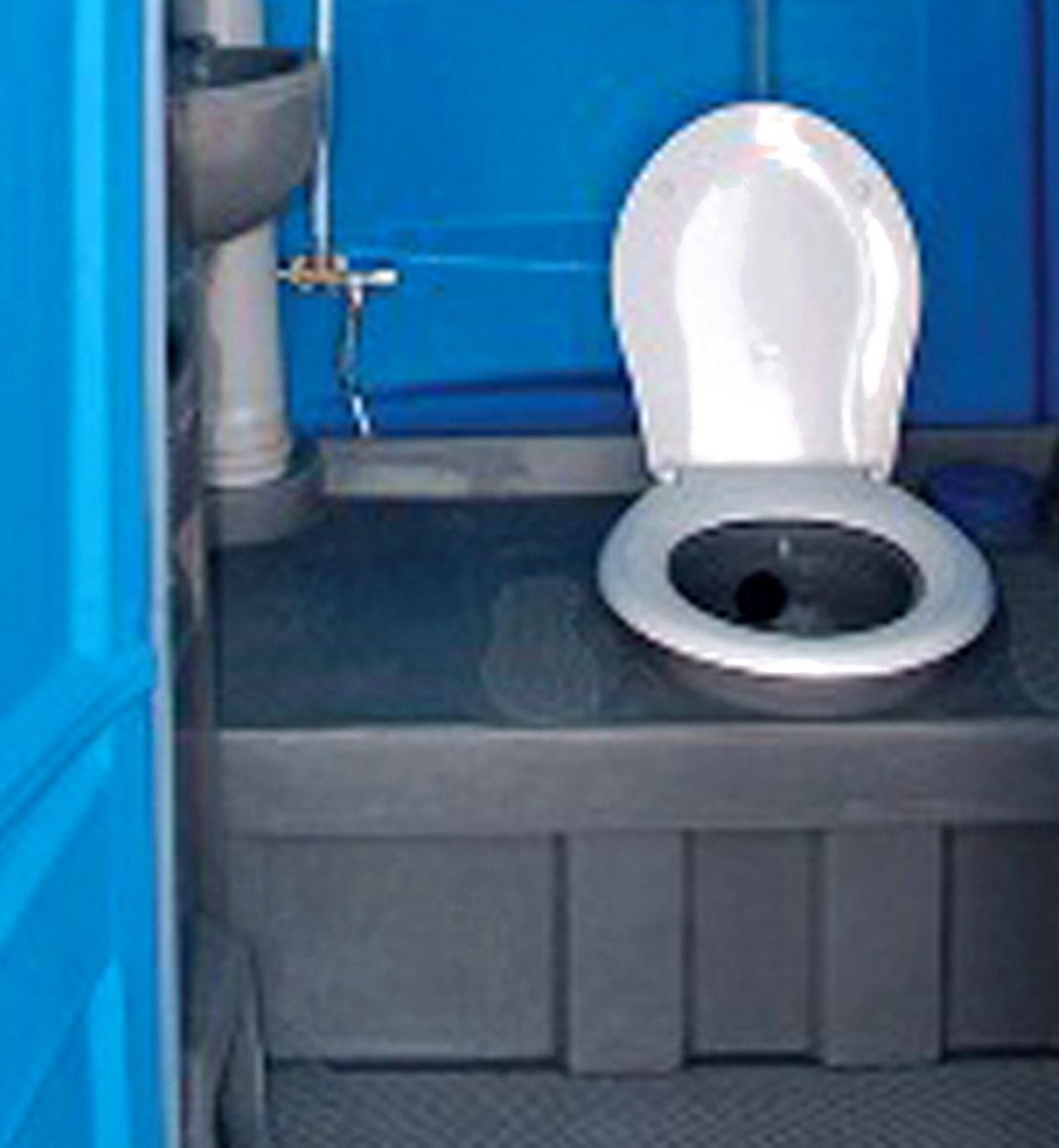 Portable WC Model 2040 cabin exterior, alternate angle